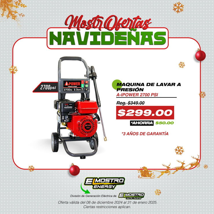 A-iPower 2,700psi - Máquina de Lavado a Presión