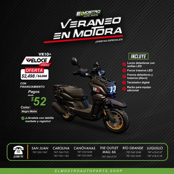 Motora Veloce Vr10-Negro