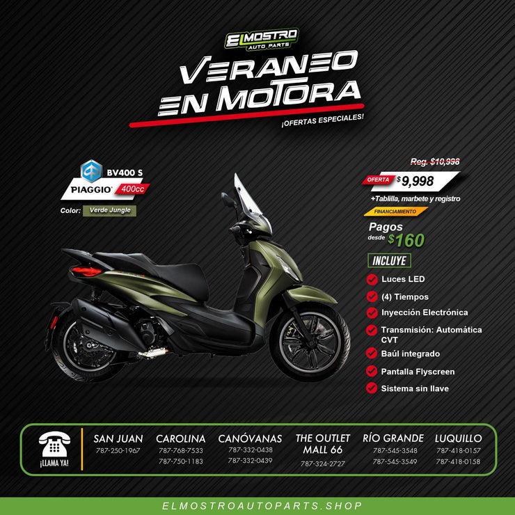 PIAGGIO BV 400 SPORT 2024-Verde Jungle